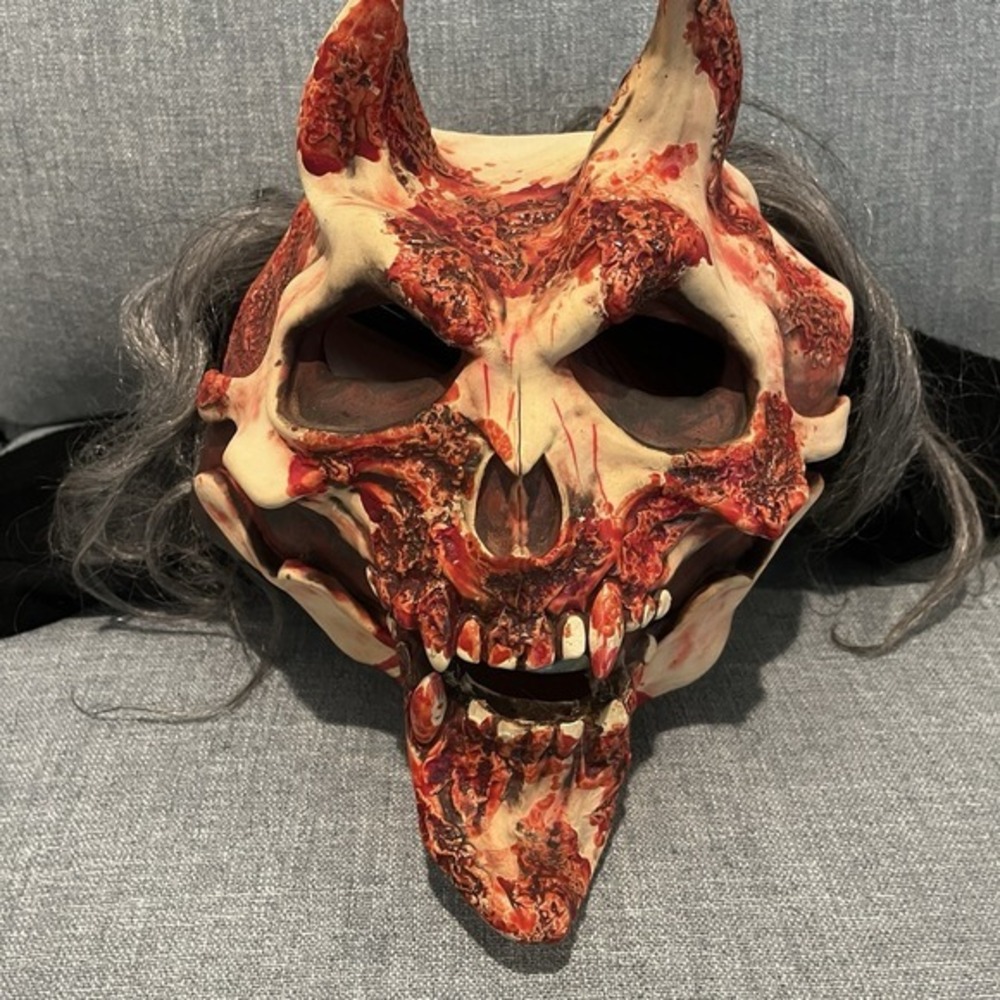 Zagone Studios Zombie Mask 2006018 Apocalypse‎ Horror Grim Skull Hair & Hood USA